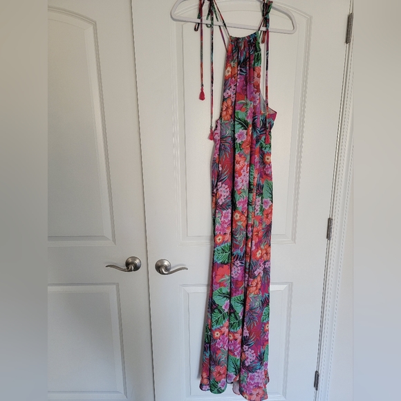 🌸 Show me your Mumu Rochester Maxi Dress Floral Flowy Dress Tropical Hawaiian - Picture 10 of 11